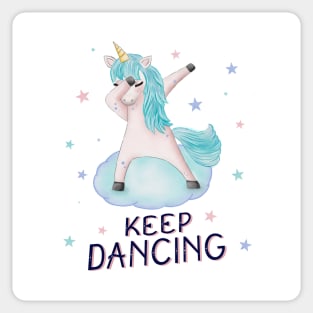 Dabbing unicorn Sticker